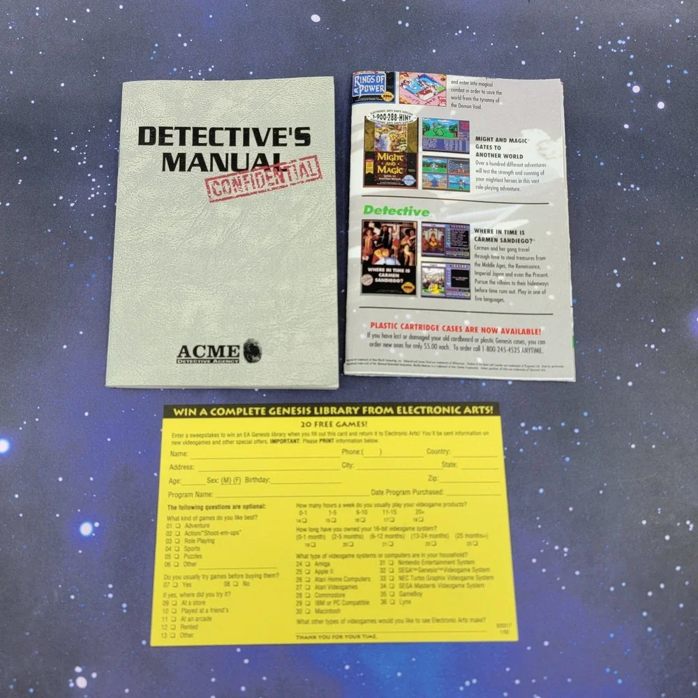 Where in Time is Carmen Sandiego Sega Genesis EA 1992 CIB Case Manual Cartridge